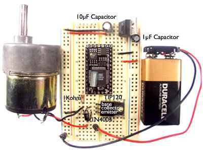 transistors - How to control the speed of a 12V DC motor with an
